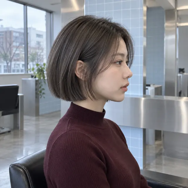 하단 하단 생활권에서 비교할 수 있는 애시그레이 태슬 보브 염색