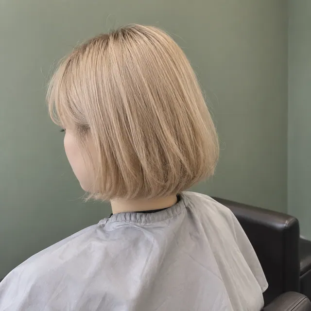 서면 짧은 탈색모 보브의 모발 클리닉 결과